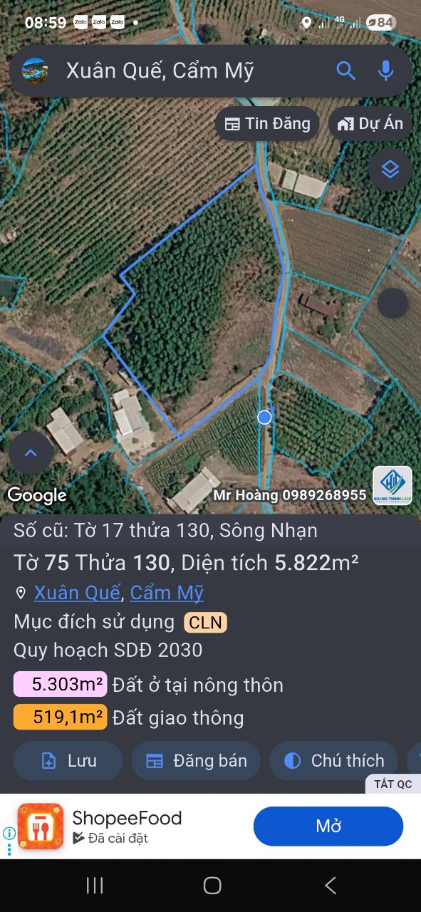 BÁN ĐẤT VỊ TRÍ ĐẸP GẦN SÂN BAY LONG THÀNH