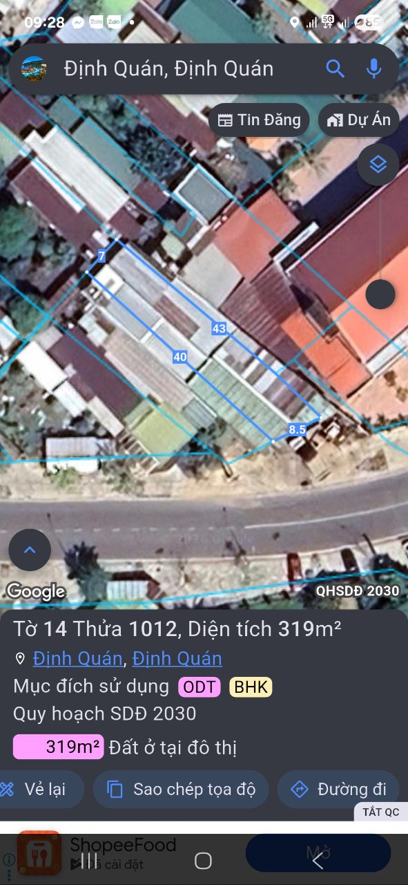 Bán Đất trung tâm TT Định Quán
